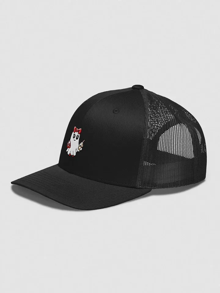 Stylish Ghost Embroidered Retro Trucker Hat product image (2)
