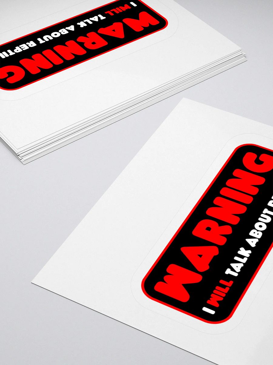 Warning - I Will Talk About Reptiles Sticker product image (11)