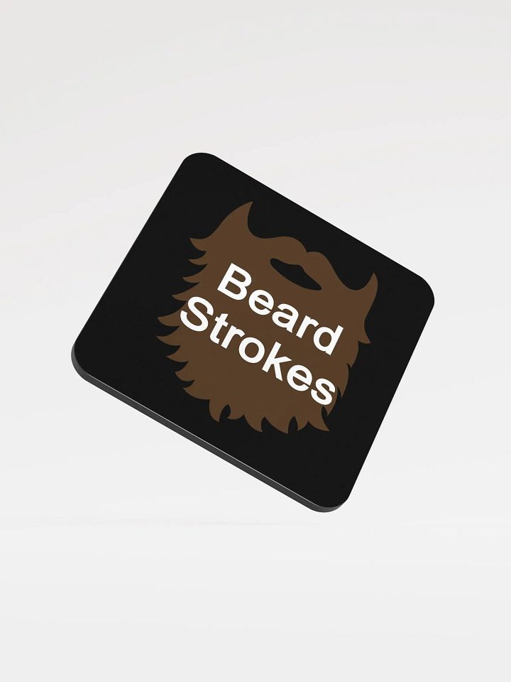 Beard Strokes Coaster (Black) product image (1)