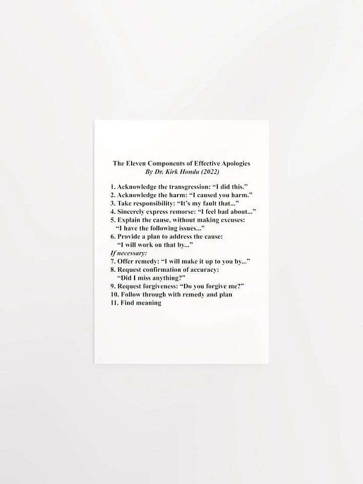 Apologies - Poster product image (4)