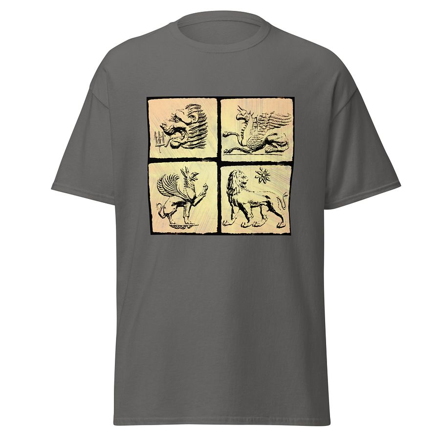 Lion and Griffin Greek Mythology Authentic Art 3rd Century BC, T-Shirt product image (1)