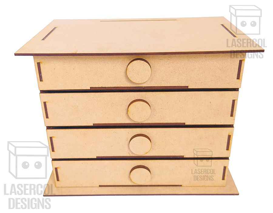 4 Drawers Desk Organizer - Laser Cut Files product image (2)