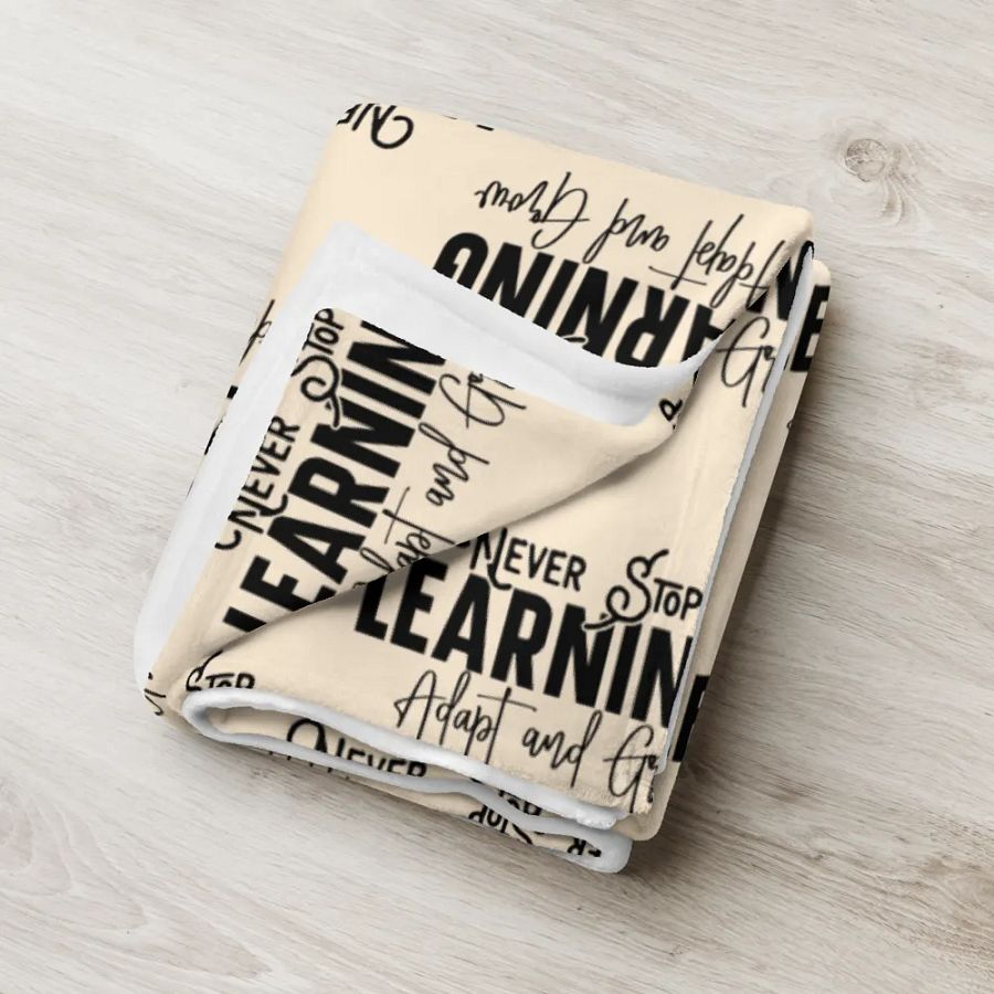 Never Stop Learning Blanket product image (6)