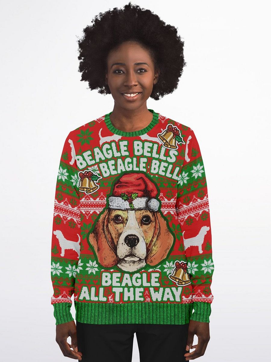 Beagle Bells Christmas Sweater | Funny Dog Holiday Sweatshirt | Beagle Mom Ugly Christmas Sweater | Pet Lover Gift product image (5)
