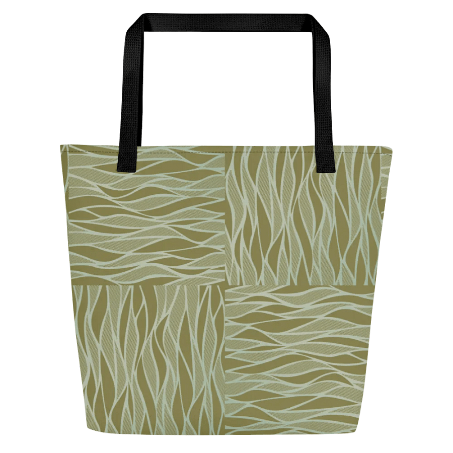 Big tote bag with pocket olive color  textures product image (1)