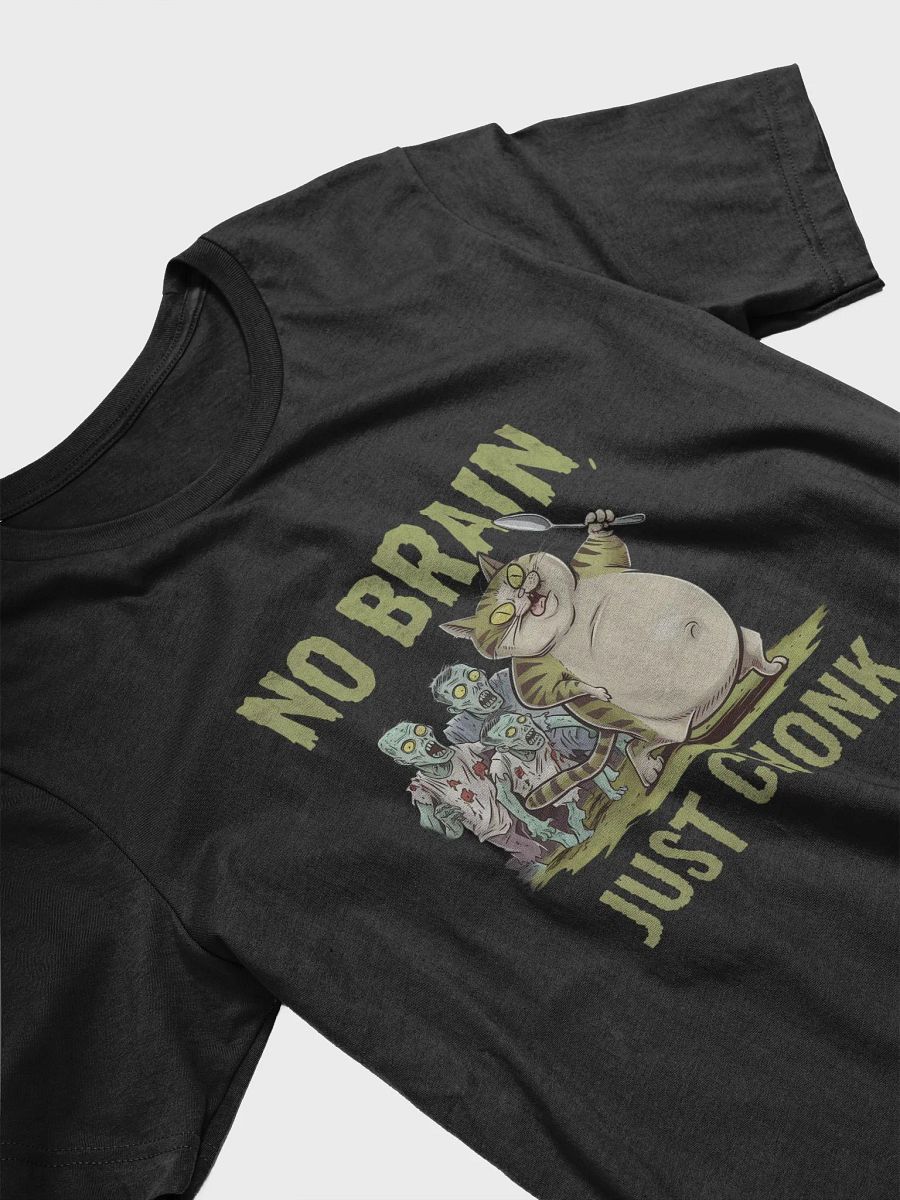 No Brain Zombie Cat T-Shirt product image (30)