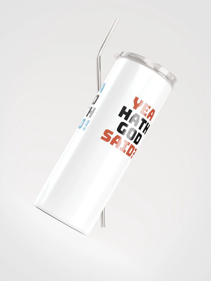 Q&A Tumbler White - Yea God Hath Said product image (2)