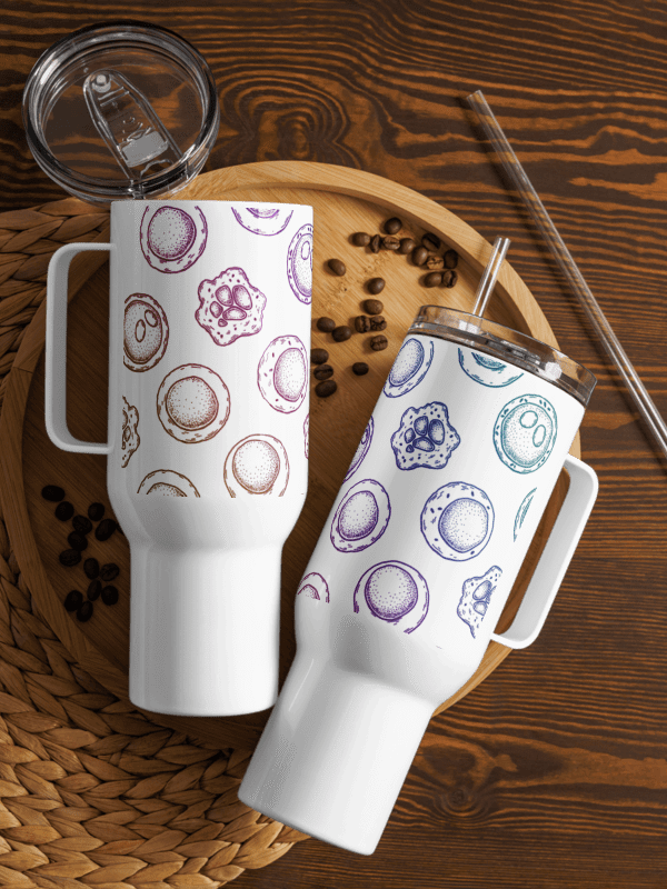 "Stem cells pattern" Travel Mug with a Handle product image (5)