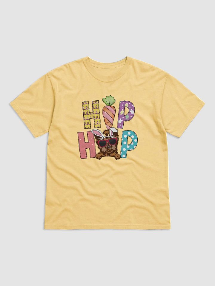 Hip Hop Easter Yorkshire Terrier T-Shirt | Cute Easter Day Yorkie Wearing Bunny Ears and Sunglasses product image (2)