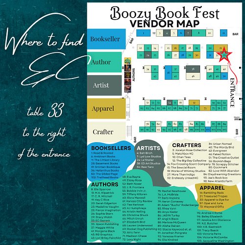 WHERE TO FIND ME at @boozybookfest tomorrow.