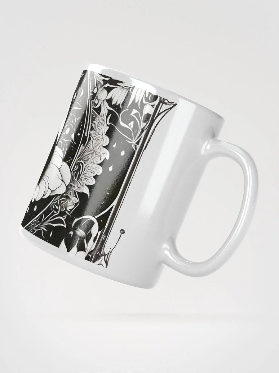 The Lord of the Clouds - Black Cat print on a Glossy White Mug product image (2)