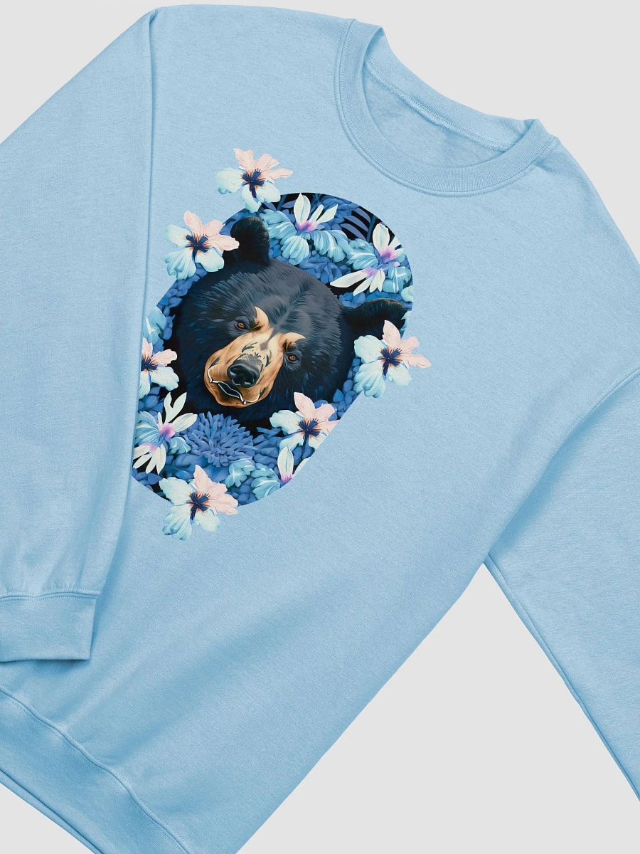 Black Bear with Flowers Crewneck Sweatshirt product image (5)