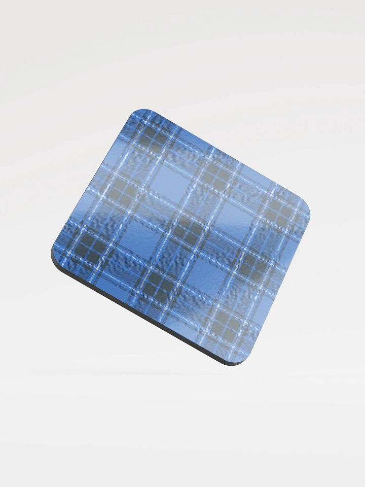 Blue Plaid Cork Coaster product image (1)