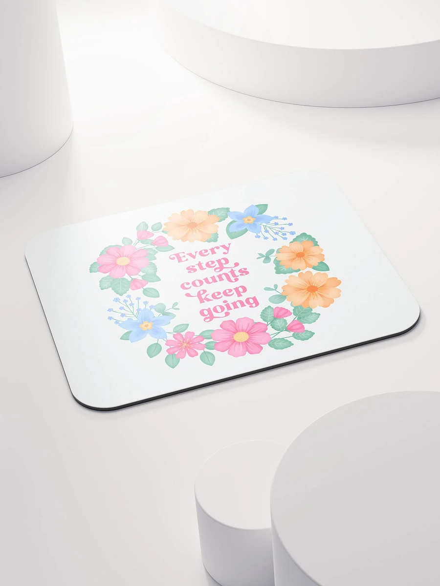 Every step counts keep going - Mouse Pad White product image (4)