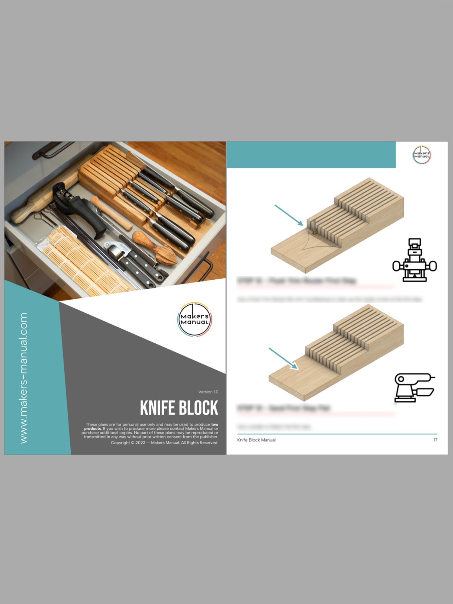 Knife Block In-Drawer Organizer | Digital Plans product image (7)