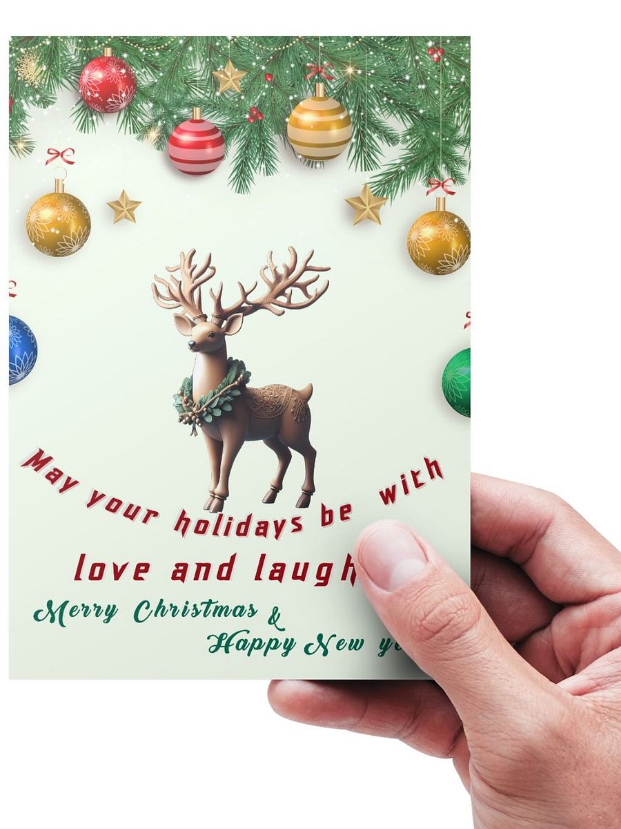 Christmas and New year greetings cards Bundle No 4 (5Cards) product image (6)