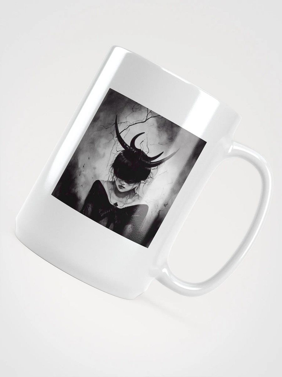 Shadowy Horns White Glossy Mug product image (4)