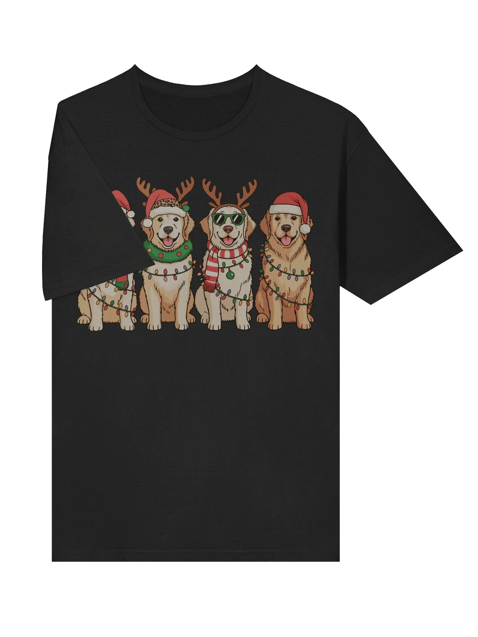Golden Retriever Christmas Tee | Gift for Golden Retriever Mom & Dad product image (5)