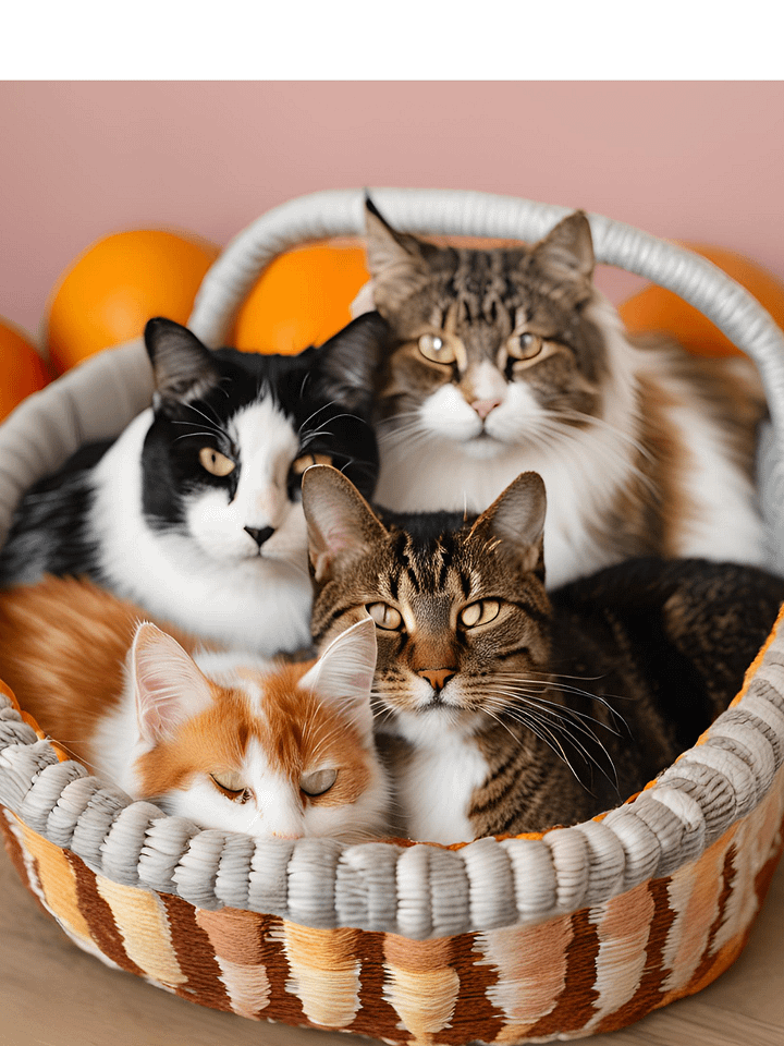 Five Feline Friends Basket product image (1)
