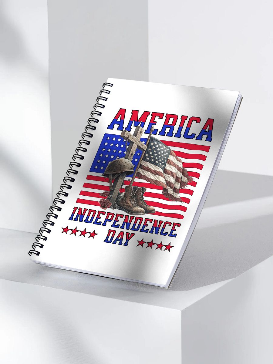 America Independence Day Patriotic Tribute Spiral Notebook product image (3)