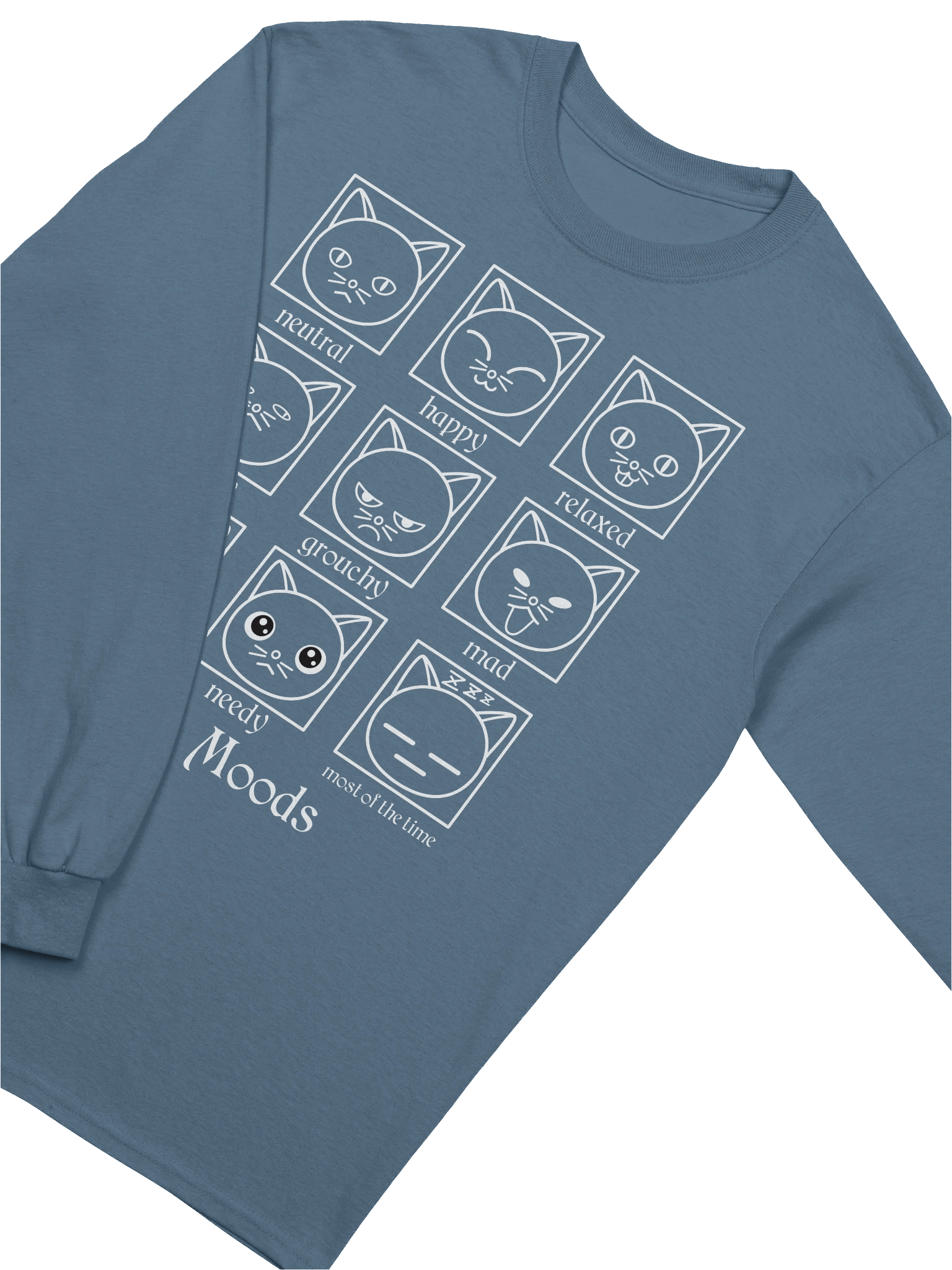 Cat's Moods - Unisex Adult Long Sleeve T-shirt product image (2)