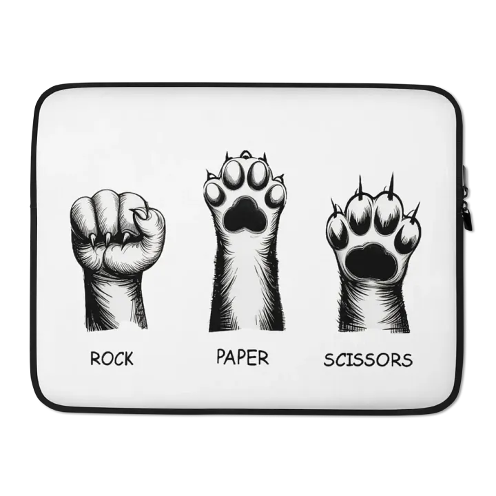 rock, paper, scissors laptop case product image (2)