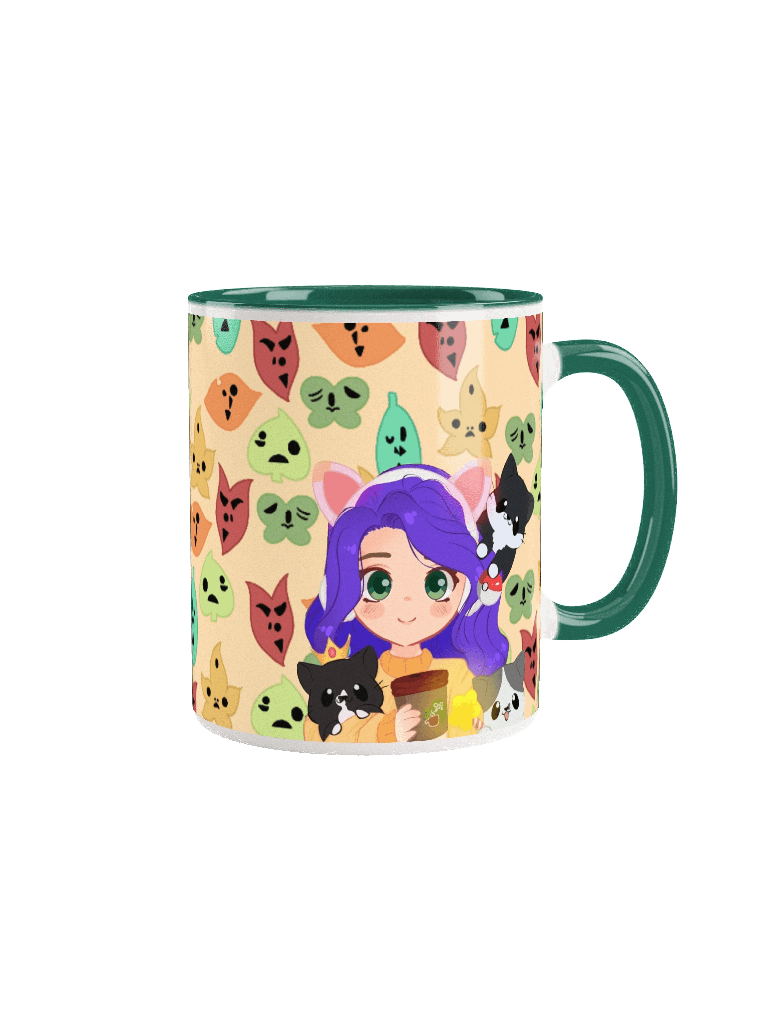 Al & Kitties Mug With Inside Color Purple product image (1)
