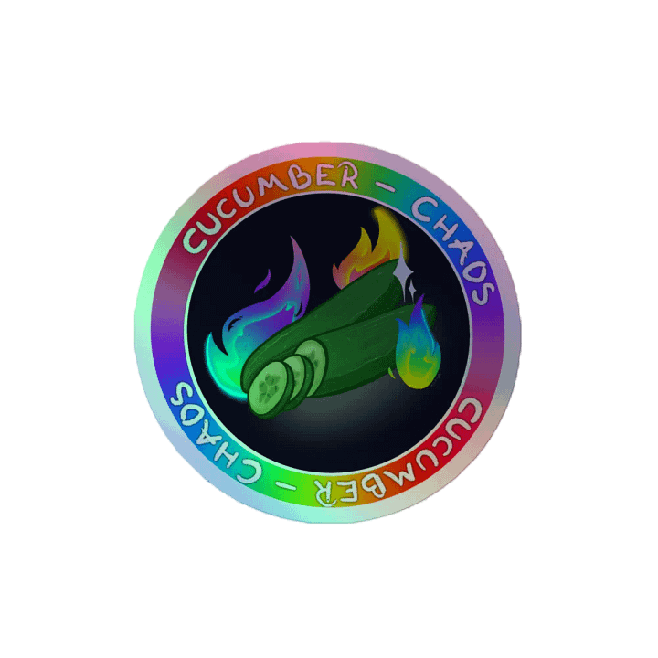 Cucumber Chaos - Holographic Sticker product image (2)