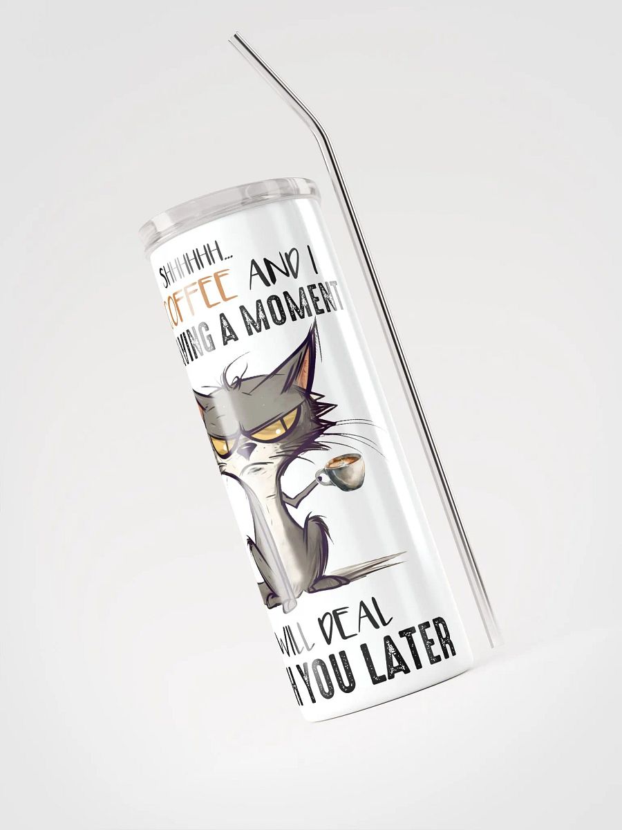 Coffee Moment Cat Tumbler: Enjoy Your Java in Peace! product image (4)