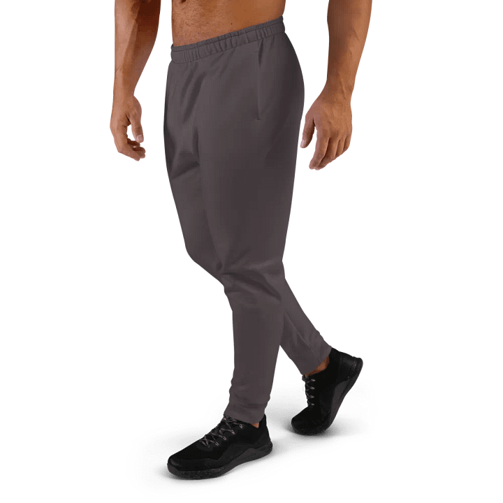 Plain Dark Brown True Summer Recycled Polyester Premium Men's Joggers by Treasure Pie product image (2)