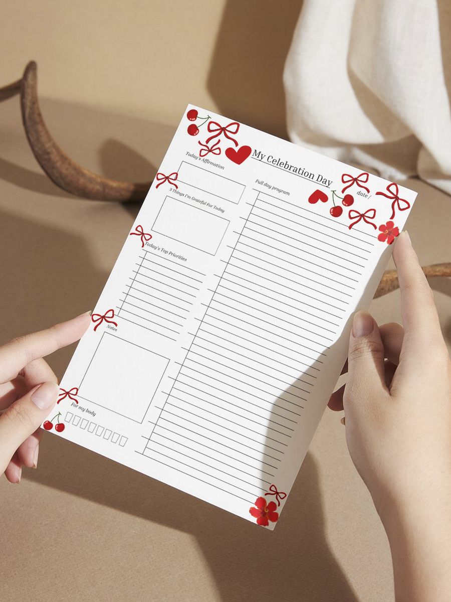 My Celebration Day - Printable Daily Planner | Digital Planner Page Download | Multiple Sizes Included product image (3)
