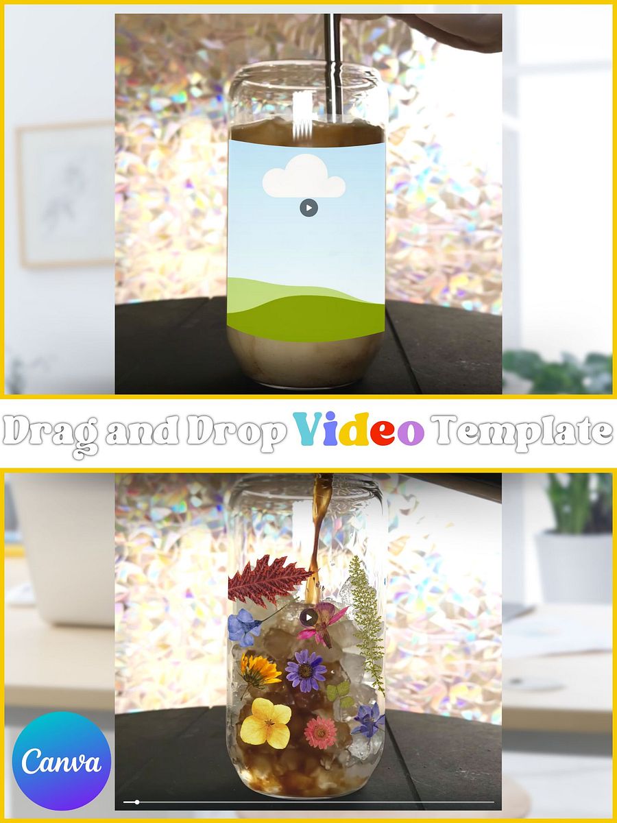 Glass Tumbler Mockup Video-Canva Template product image (1)