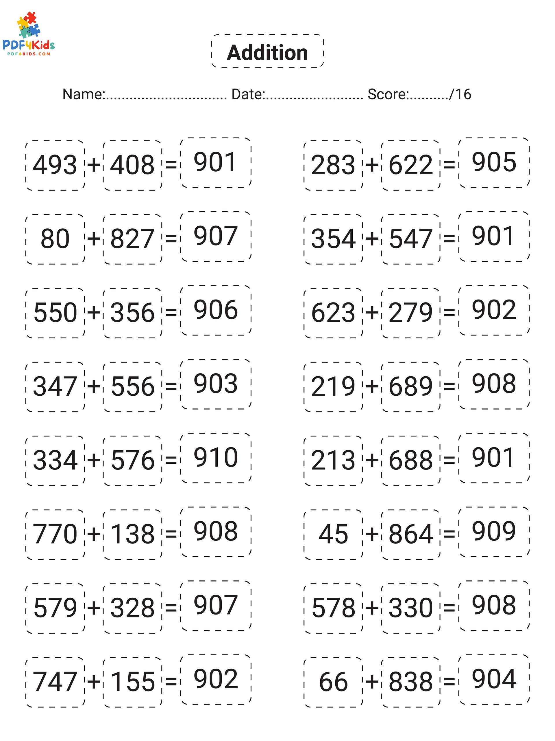 "Hundreds Calculation with Answer Key" (131 Pages) product image (3)