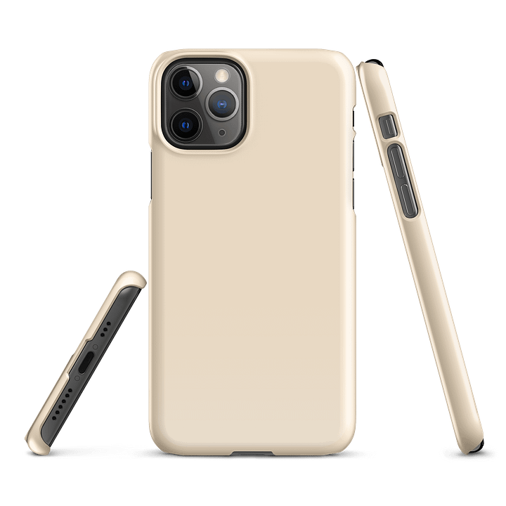 Cream Beige Solid Color iPhone® Glossy Snap Case product image (2)