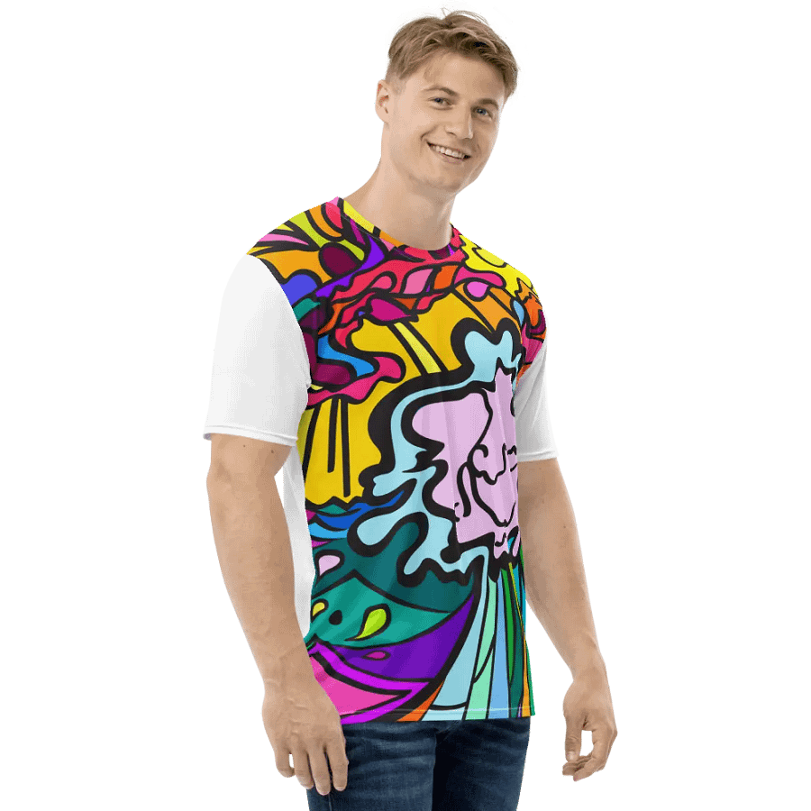 Chaos Wave All-Over Print T-Shirt - Wave at Sunset product image (4)