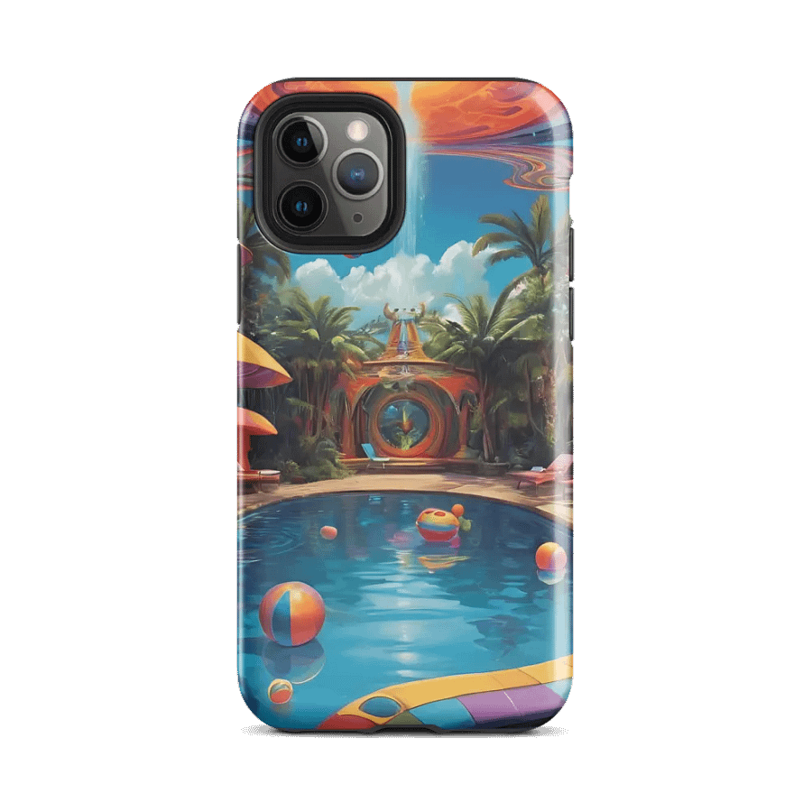 Psychedelic Pool Party iPhone Case product image (27)