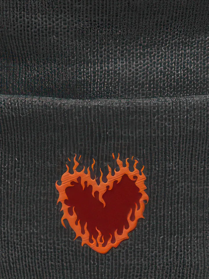 SnugglesCat Flaming Heart Logo | Embroidered Beanie product image (1)