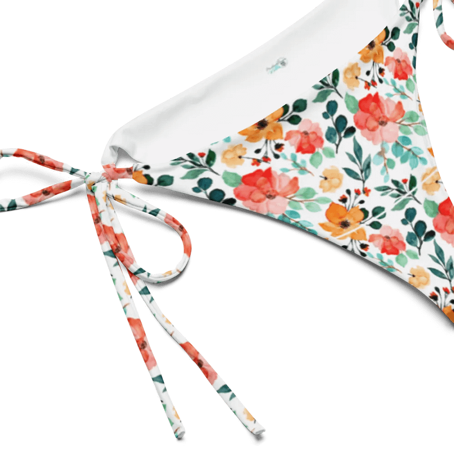 Watercolour Floral Pattern String Bikini Bottom - v8 product image (3)