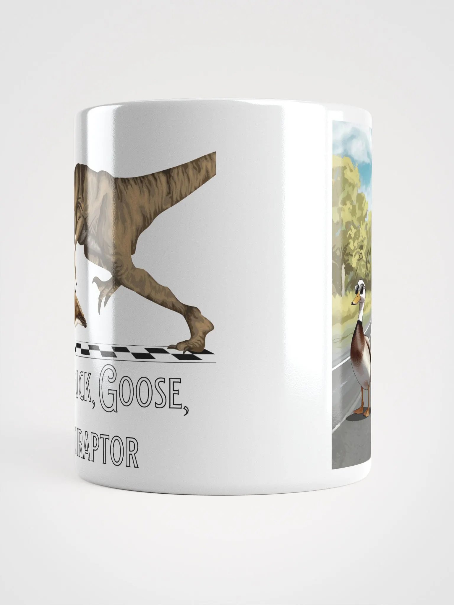 Duck, Duck, Goose, Velociraptor 2 sided mug product image (6)