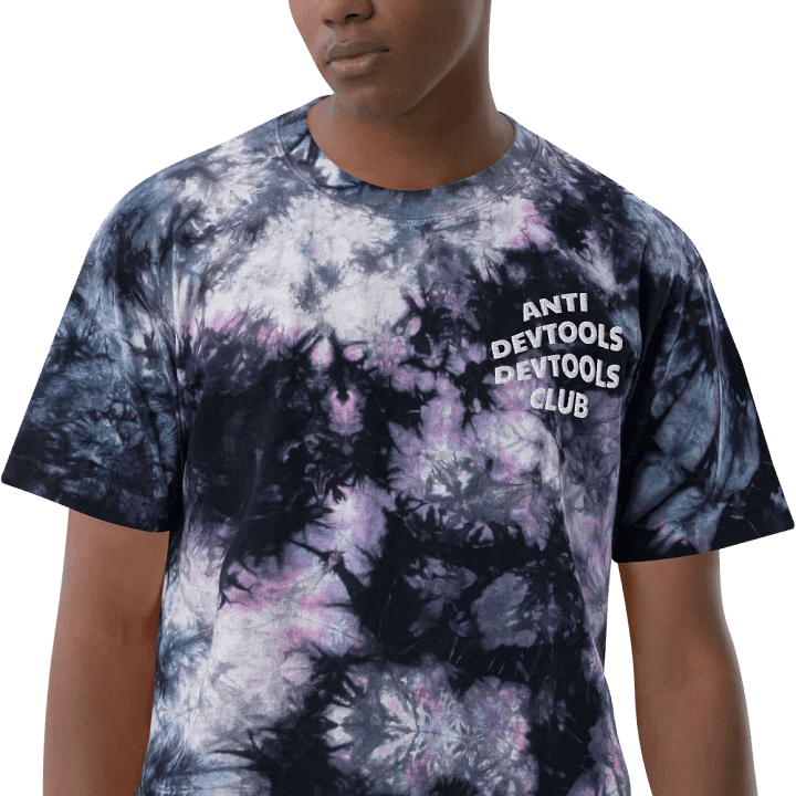Tie Dye Embroidered Anti Devtools Devtools Club Tee product image (20)