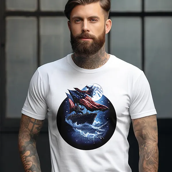 Patriotic American Sailor T-Shirt product image (21)