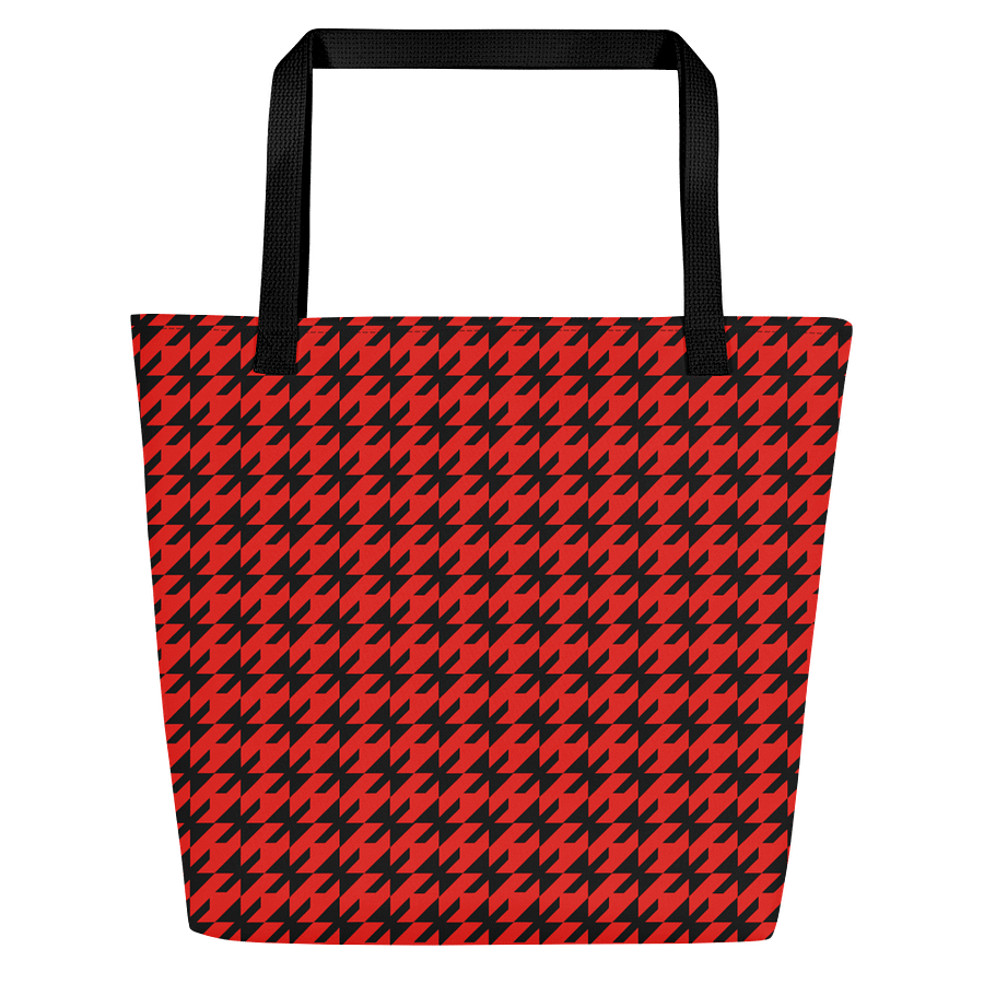 Red Houndstooth All-Over Print Tote Bag product image (4)