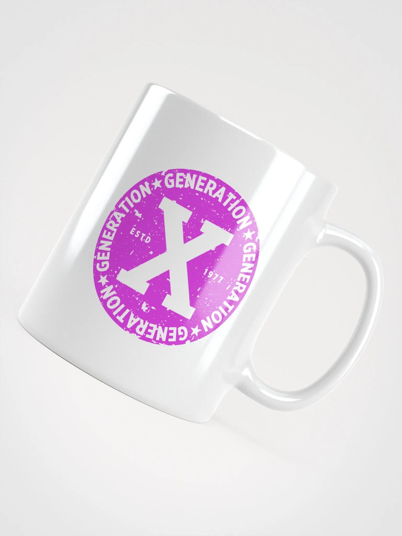 Generation X ESTD 1977 Distressed White Coffee Mug product image (10)