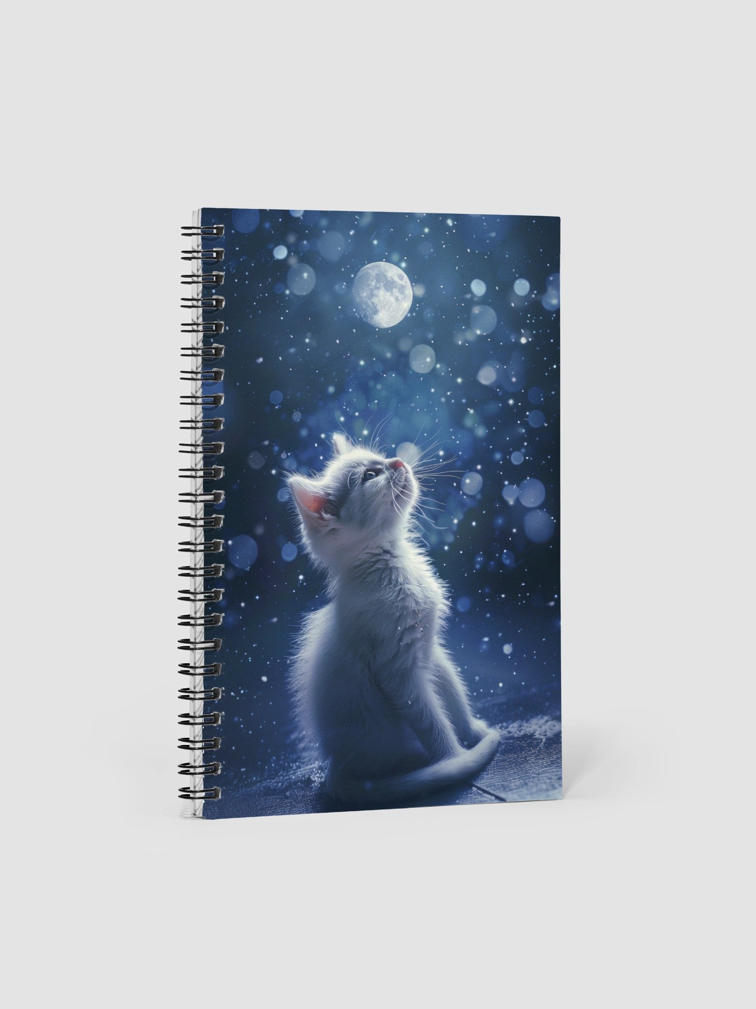 Moonlit Kitten Dreams Spiral Notebook product image (1)