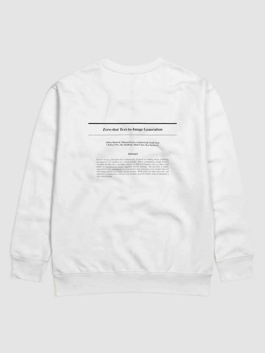 Zero-shot Text-to-Image Generation Sweatshirt product image (2)