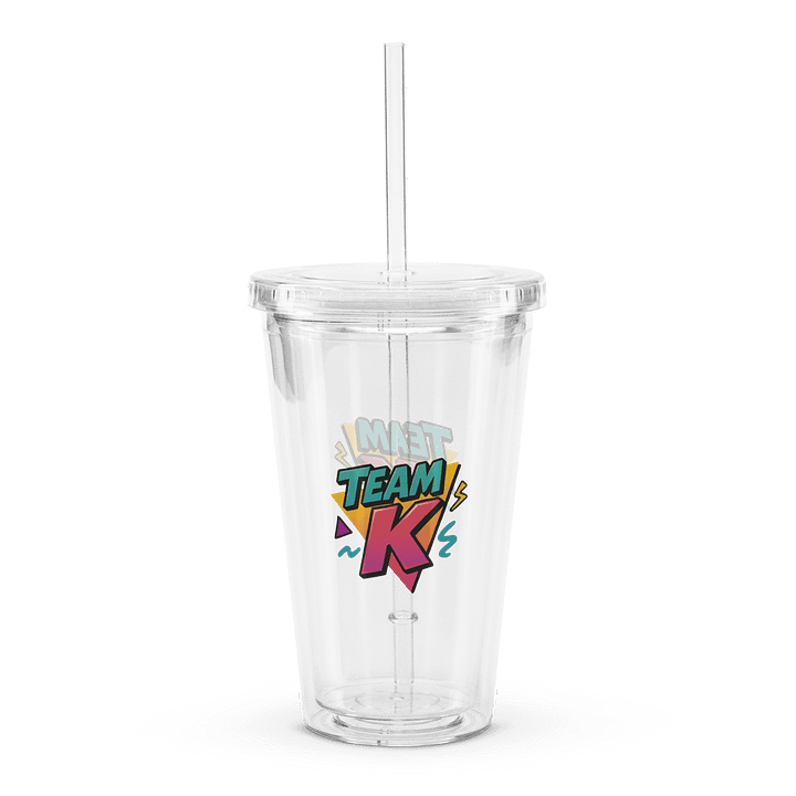 Team K 1990's Clear Plastic Tumbler product image (1)