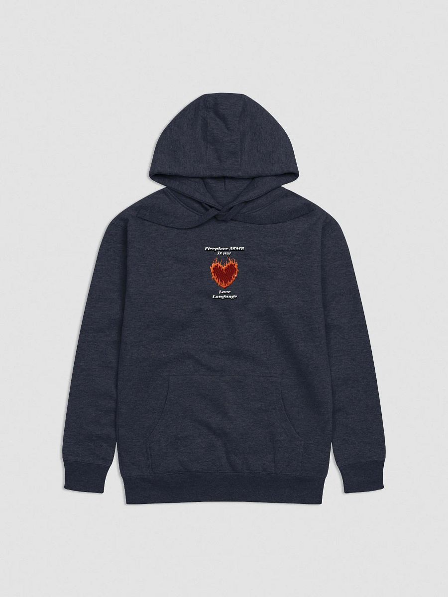 Flaming Heart - Fireplace ASMR is my Love Language | Embroidered Hoodie product image (2)