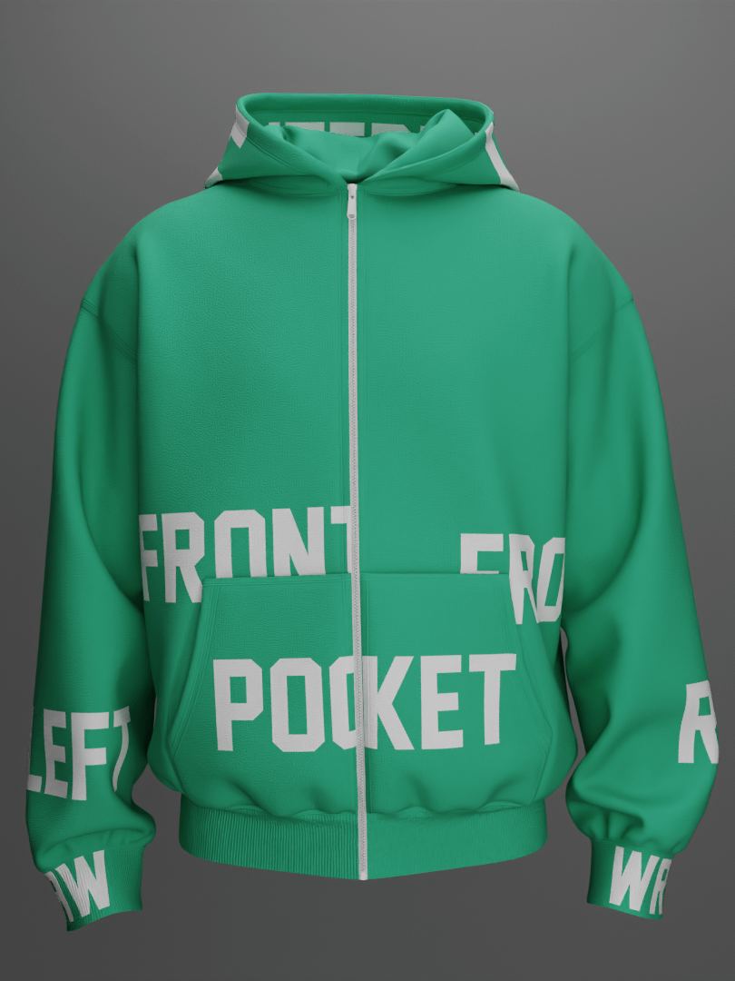 Hoodie with Zipper Mockup design Walking & 360 Animation 4k product image (3)