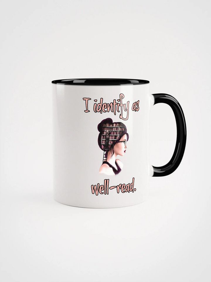 I Identify As Well-Read (Library In Her Head) Accent Mug product image (1)