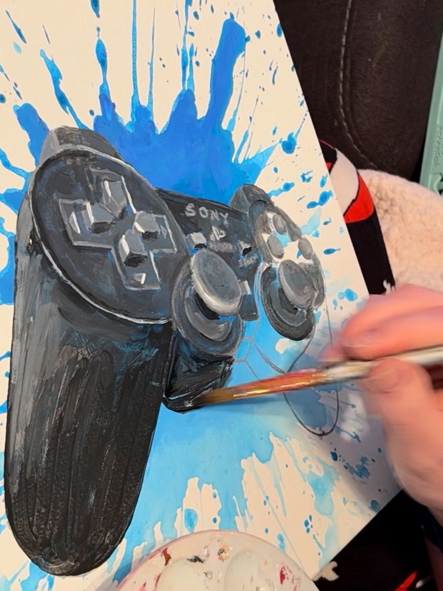 PS2 Controller Splatter Pop Art product image (5)